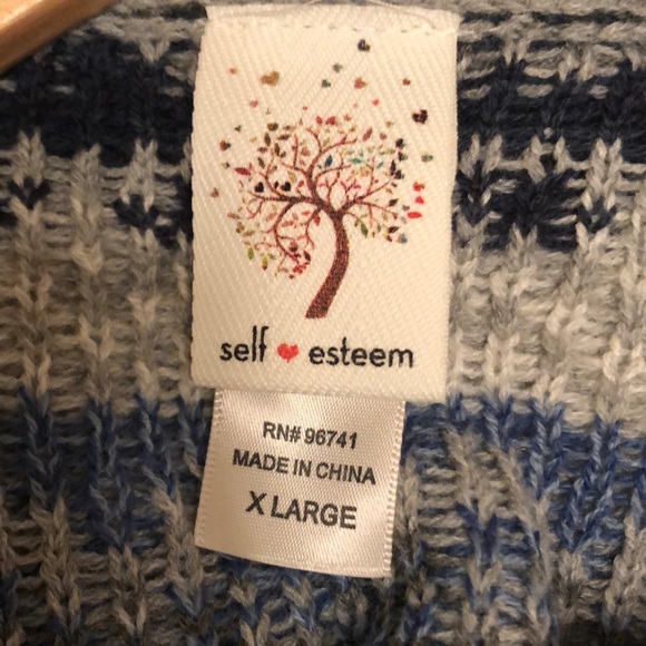 NWOT Self Esteem Chevron Flyaway Cardigan - Picture 5 of 6